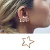 Backs Earrings 1/2PCS Hollow Star Ear Cuff Shape Vintage Statement Jewelry Gifts Women Metal Classic Clip Earcuff