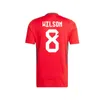 Wales 2024 Fußballtrikot WILSON RAMSEY BALE Euro Cup Neu 2025 Nationalmannschaft 24 25 Fußballtrikot Herren Kinder Kit Komplettset Heim Rot Auswärts Gelb Herrenuniform BROOKS JOHNSON