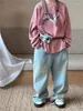 Hosen Kinder Hosen Kinder Kleidung Jeans Frühling Koreanische Jungen 2024 Mädchen Baby Vielseitig Kausalen Flut Lose Mode