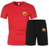 Chemises décontractées pour hommes Ensembles d'été pour hommes Mode coréenne Survêtement court Sle T-shirts + Shorts de sport Costume Hommes Vêtements de sport Hommes Joggers Lâche SuitsC24315