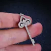 Designer 925 Silver Pendant 1 Claw Mosan Diamond Necklace Womens Fashion Tiffay and Co Key New Collebone