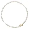 Bracelets de charme Minar tempérament riz perle d'eau douce brin perlé pour les femmes véritable laiton plaqué or en gros déclaration bijoux
