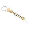 Keychains Letters Keyring MAMA Letter Silicone Bead Keychain Creative Beads Key Chains For Car Bag Hanging Ornaments Mother's Day Gifts
