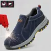 Zapatos de Fitness para hombre, suministros de seguridad para el trabajo, protección de seguridad, puntera de acero, calzado de trabajo a prueba de perforaciones, zapatillas informales