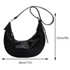 Hobo Women Chic Shoulder Bag Adjustable Strap PU Leather Stylish Crossbody Solid Color Half Moon Fashionable Tote Travel Bags