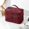 Sacos cosméticos para homens malha moda bolsa grande capacidade transparente saco de higiene pessoal coreano armazenamento zíper maquiagem feminina