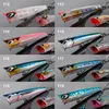 Noeby 1pc 190mm 129g 15cm 86g 12cm 41g toppvatten Popper Bubble Jet Popper Bait Wobblers för GT Tuna Sea Fishing Lure 240315