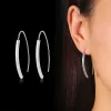 Pendientes de línea simple para mujer Pendientes minimalistas de oro de 14 quilates para mujer