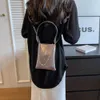 Bolso cuadrado pequeño minimalista para mujer, bolso informal de moda personalizado con cadena, bandolera versátil con textura, novedad de 2024