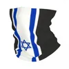 Bandanas Israel Stripe Flag bandana gaiter gaiter wiatroof twarz szalik pokrywka kobiety mężczyzn patriotyczna rurka na nakrycia głowy BALACLAVA