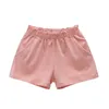 Pantaloncini da bambina Pantaloncini corti in cotone per bambini Pantaloni estivi per bambini in tinta unita Pantaloni sportivi da spiaggia in stile coreano per bambini Abbigliamento 240305