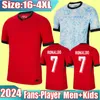 S-4xl fanów gracz piłkarski koszulki ronaldo 2024 Home Away Away 24 25 Cr7 Men Football Shiirt Kids Portugal Bruno Fernandes Joao Felix Ruben Rafa Leao