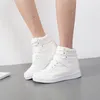 Comemore Spring Women Deri Kama Platformu Botlar Gizli Topuk Platform Ayakkabıları Yüksek Üst Sneaker Casual Ayakkabıları Kadın Ayak Bileği Boot 240309