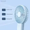 Elektriska fläktar Simple Portable Mini Fan Handheld USB laddningsbar Electric Fan Desktop Air Cooling Fan Outdoor Travel Home Hand Fans 240316