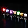 Stud Earrings 2Pcs Light Up LED Bling Ear Korean Of Flash Zircon Accessories For Party Women Christmas