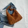 Kvällspåsar solid färg kvinnor duk axel tote för 2024 casual womens designer hasp handväskor trend kvinnlig armhålväska