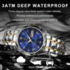 Andra klockor PoEdagar Top Brand Luxury Mens Wrist Waterproof and Luminous Date Week Mens Rostfritt stål Kvarts Mens Wrist Y240316