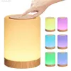 Lampes de table Smart LED veilleuse portable contrôle tactile lampe de TableUSB Rechargeable RGB vestiaire décor pour enfants chambre Camping YQ240316