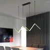 Avizeler Modern LED Avizesi Yemek Odası Mutfak Çalışma Ofis Yatak Odası Tavan Kolye Lambası Uzun Basit Tasarım Asma Işık Fikstürü