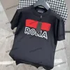 xinxinbuy män designer tee t shirt 2024 Italien roma stickad cardigan kort ärm bomull kvinnor grå svart vit grön xs-2xl