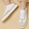 Casual Shoes Fashion Men Trend Concise Skateboarding Urban Leather Lightweight Comfortable Sneakers