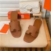 Designer Oran-Hausschuhe, Slides, Sandalen für Damen, Slipper, lässige Slipper, Schuhe, Outdoor, Strand, flacher Boden mit Schnalle, Unisex, echtes Leder