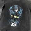 Herr t-shirts groda drift streetwear vintage retro rappare eminem karaktär grafik tvätt överdimensionerade lösa tee toppar t-shirt för män q240316