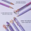 10pcs Purple Color Pen Set Diamond Ballpoint Pen Student Business Office Metal Pen Luxury Gift Pen Set Office School Supplies 240307