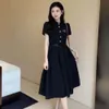 Designer Dresses Womens Luxury Women Dress Fashion Corseted College Style Frock Summer Letter Embroidery Wrap Skirt Two Color 3 42