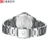 CURREN Fashion Brand Watches for Women Simple Casual Stainless Steel Bracelet Quartz Pointers Wristwatches Luminous Hands Clock 240311