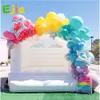 Para actividades de fiesta, nuevo diseño, castillo inflable blanco de rebote para boda, casa de cama para saltar