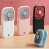 Electric Fans Folding Mute Mini Fan Portable 3000mah kan användas som en Power Bank Small Desktop Student Dormitory laddningsbar 240316