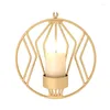 Świecane uchwyty 3D Geometryczne świecznik żelazny uchwyt na ścianę kinkiet Tealight Decor Home Akcesoria