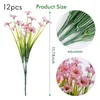 Decoratieve Bloemen BEAU-12 Bundels Kunstmatige Buiten Nep Geen Vervaging Kunst Plastic Planten Tuin Veranda Venster Box Decoreren