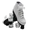 Patins de rolo sapatos microfibra couro pu borracha adulto das mulheres dos homens unisex quad 4 rodas patinação deslizamento esporte treinamento sapatos 240312