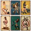 10PCS Mixed Random Shipment Retro Metal Sign VintageTin Painting Art Poster For Bedroom Living Room Wall Decor Plaque Plate B1