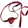 Pendant Necklaces Feminine 3D Flower Collar Necklace Velvets Rose Simulated Neckchain Floral Clavicle Chains Choker C9GF