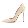 Jurk Schoenen Odernee Dames Chic Geruit Lakleer Puntschoen Instapper Stiletto Hoge Hak Pompen Bruiloft 12CM