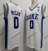 NCAA Duke Blue Devils College Basketball Jerseys 0 Jared McCain 5 Paolo Banchero 1 WILLIAMSON 2024 Estilo Mais Novo