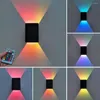 Vägglampor nordiska varm/RGB -lampa Dimble Multicolor Square LED -ljus med fjärrkontrollenergibesparing för gångplatsen