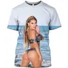 Costumi da bagno da donna Top Stampa 3D Modello sexy Bikini da spiaggia T-shirt da uomo Costume da bagno Beauty Girl T-shirt da donna Estate Seaside Goddess Big Plus SizeC24315