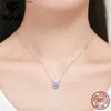 مجموعات مجوهرات الزفاف Bisaer 925 Sterling Silver Blue Evil Eye Jewelry Set Devil Eyelace Eearings Platinum for Lucky Women Q240316