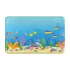 Carpets The Underwater World Cute Cartoon Doormat Rug Carpet Mat Footpad Bath Polyester Absorbent Balcony Toilet Washable Dust