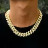 Krkc Co Groothandel Cubaanse ketting sieraden 18 mm Cubaanse link Cadena de Oro 14k vergulde heren Cubaanse link ketting