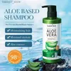 Shampoo Conditioner 500 ml natürliches Aloe Vera Juckreiz-Kopfhautbehandlung Haarpflegeset mit Anti-Falten-Shampoo und Conditioner Q240316