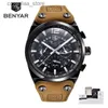 Other Watches BENYAR Mens es Top Luxury Chronograph Sport Mens es Fashion Brand Waterproof Military Relogio Masculino BY-5112M Y240316