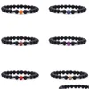 Perlé 8Mm pierre naturelle fait à la main brins de perles bracelets porte-bonheur Yoga bracelet élastique bijoux pour femmes hommes livraison directe bijoux Brac Dhidk