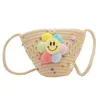 Hollow Pearl Flower Smiley Doll Long Belt Crossbody Children's Travel Casual Bag