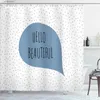 Cortinas de chuveiro Olá cortinas de chuveiro balão colorido pontos desenhados à mão moderno minimalismo menina mulher tecido decoração de banheiro com ganchos blush preto y240316