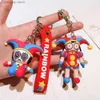 Keychains Lanyards Magical Digital Circus Pomni Jax Sile Cartoon Keychain Toy Theatre Rabbit Doll Filling Toy Childrens Christmas Gift Y240316